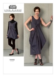 1410 VOGUE EZ LYNN MIZONO SLEEVELESS BUBBLE DRESS 3 LENGTHS PATTERN 6--22 2 SIZES